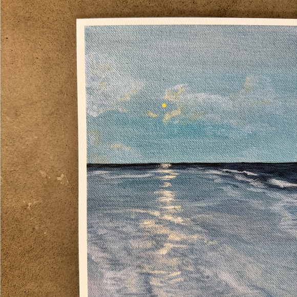 Moon over Miramar Beach Art Print 8x10” Destin Florida FL - Picture 2 of 3